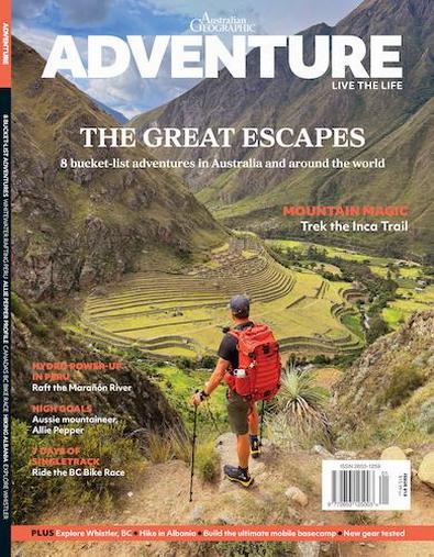 Australian Geographic Adventure magazine cover