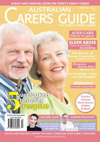 Australian Carers Guide - WA Winter 22 Out Now magazine cover