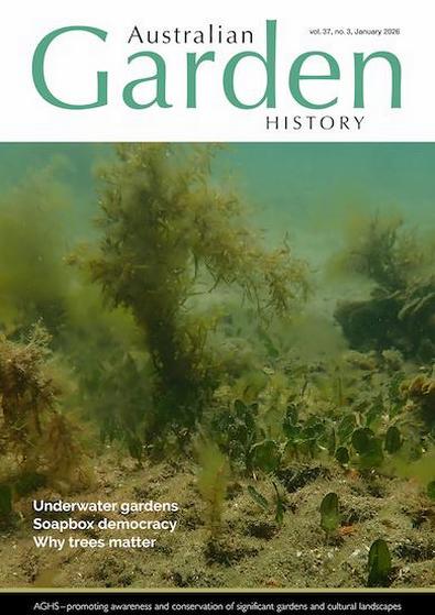 Australian Garden History magazine cover