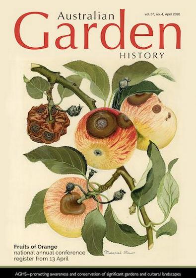 Australian Garden History magazine cover