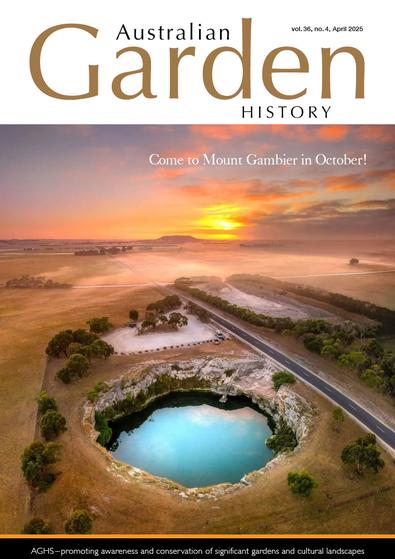 Australian Garden History magazine cover