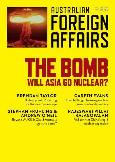 Australian Foreign Affairs magazine cover
