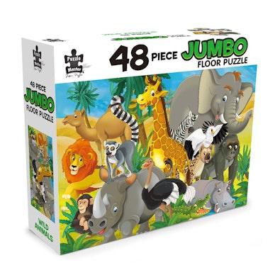 48 Piece Jumbo Floor Puzzle Wild Animals cover