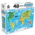 48 Piece Jumbo Floor Puzzle World Map thumbnail