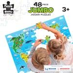 48 Piece Jumbo Floor Puzzle World Map alternate 3