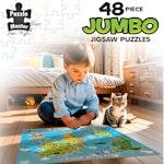 48 Piece Jumbo Floor Puzzle World Map alternate 4