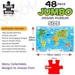 48 Piece Jumbo Floor Puzzle World Map alternate 5