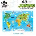 48 Piece Jumbo Floor Puzzle World Map alternate 6