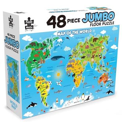 48 Piece Jumbo Floor Puzzle World Map cover