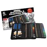 96 Piece Sketching and Colouring Set thumbnail