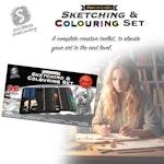 96 Piece Sketching and Colouring Set alternate 1