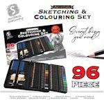 96 Piece Sketching and Colouring Set alternate 3
