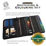 96 Piece Sketching and Colouring Set alternate 4