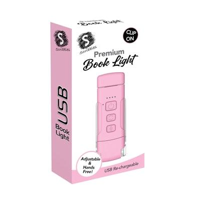 Scribbles USB Book Light Clip PINK cover