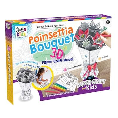 Poinsettia Bouquet 3D Papercraft Model cover