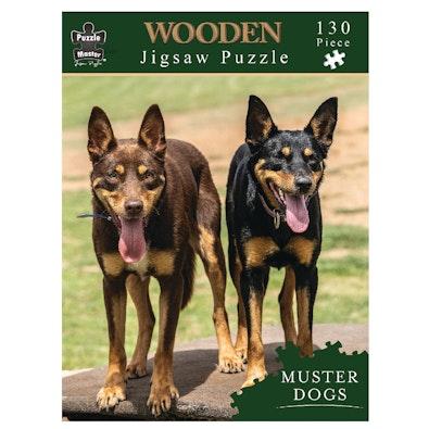 Shaped Wooden Puzzle - Muster Dogs Annie & Lucifer cover