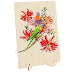 Shaped Wooden Jigsaw Puzzle, Lorikeets alternate 1