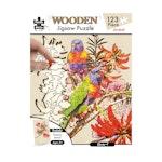 Shaped Wooden Jigsaw Puzzle, Lorikeets alternate 2