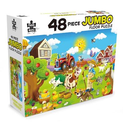 48 Piece Jumbo Floor Puzzle Farmyard Friends cover