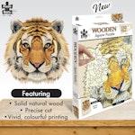 130 Piece Wooden Jigsaw Puzzle Tiger alternate 1