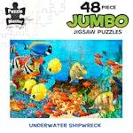 48 Piece Jumbo Floor Puzzle Underwater Shipwreck alternate 2
