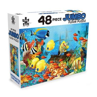 48 Piece Jumbo Floor Puzzle Underwater Shipwreck cover