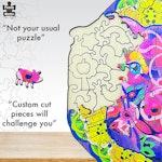121 Piece Wooden Jigsaw Puzzle, Pig alternate 4