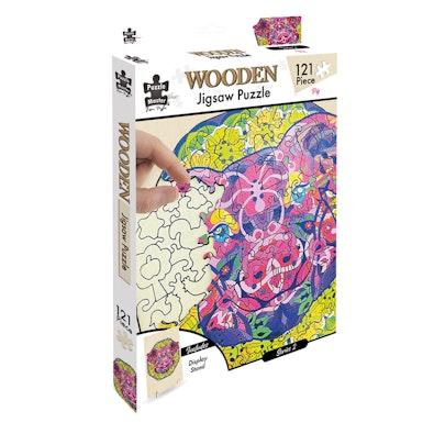 121 Piece Wooden Jigsaw Puzzle, Pig cover