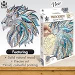 124 Piece Wooden Jigsaw Puzzle, Lion alternate 1