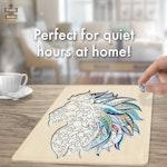 124 Piece Wooden Jigsaw Puzzle, Lion alternate 5