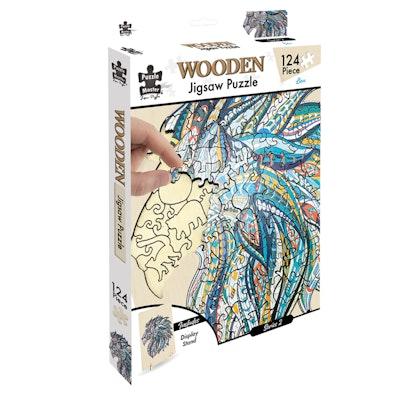 124 Piece Wooden Jigsaw Puzzle, Lion cover