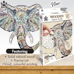 137 Piece Wooden Jigsaw Puzzle, Elephant alternate 3