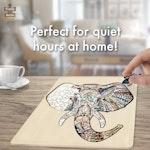 137 Piece Wooden Jigsaw Puzzle, Elephant alternate 7