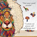 140 Piece Wooden Jigsaw Puzzle, Lion alternate 5