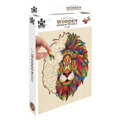140 Piece Wooden Jigsaw Puzzle, Lion cover