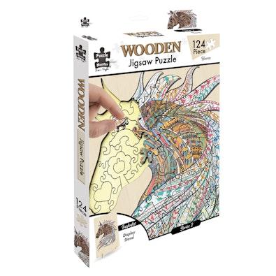124 Piece Wooden Jigsaw Puzzle, Horse cover