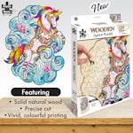 129 Piece Wooden Jigsaw Puzzle, Unicorn alternate 3