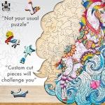 129 Piece Wooden Jigsaw Puzzle, Unicorn alternate 4