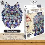 132 Piece Wooden Jigsaw Puzzle, Wolf alternate 4