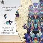132 Piece Wooden Jigsaw Puzzle, Wolf alternate 6