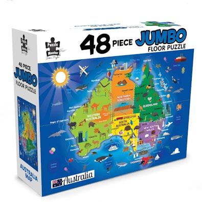 48 Piece Jumbo Floor Puzzle Aussie Map cover