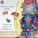 130 Piece Wooden Jigsaw Puzzle, Owl alternate 4