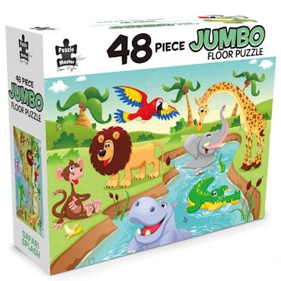 48 Piece Jumbo Floor Puzzle Safari Splash cover