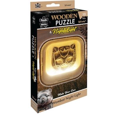 Wooden Night Light Puzzle Wombat cover
