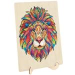 145 Piece Wooden Jigsaw Puzzle, Lion (A3 Series) alternate 1