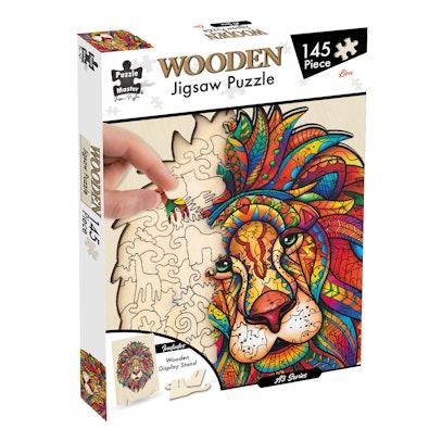 145 Piece Wooden Jigsaw Puzzle, Lion (A3 Series) cover