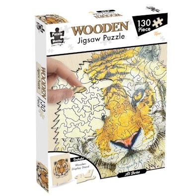 130 Piece Wooden Jigsaw Puzzle, Tiger (A3 Series) cover