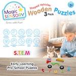 Shaped Vehicles Wooden Puzzles Triple Pack alternate 4