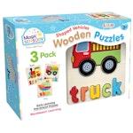 Shaped Vehicles Wooden Puzzles Triple Pack alternate 1