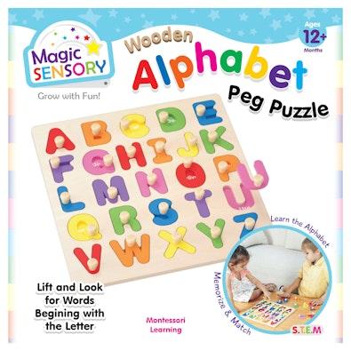 Wooden Alphabet Peg Puzzle cover